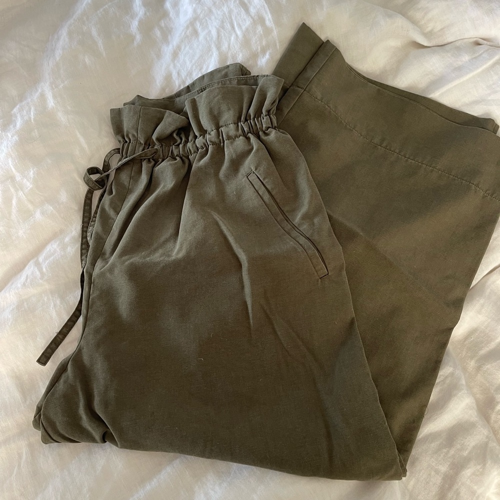Babaton green trousers size small